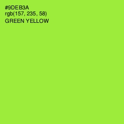 #9DEB3A - Green Yellow Color Image