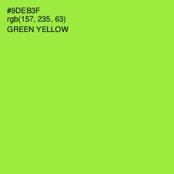 #9DEB3F - Green Yellow Color Image