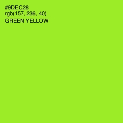 #9DEC28 - Green Yellow Color Image