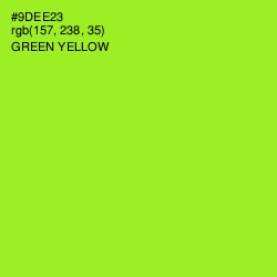 #9DEE23 - Green Yellow Color Image
