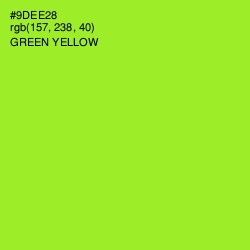 #9DEE28 - Green Yellow Color Image