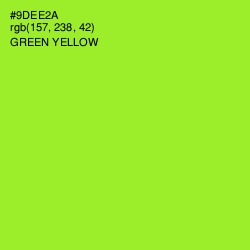#9DEE2A - Green Yellow Color Image