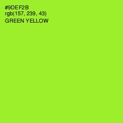 #9DEF2B - Green Yellow Color Image