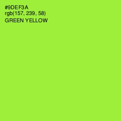 #9DEF3A - Green Yellow Color Image