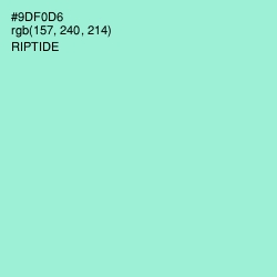 #9DF0D6 - Riptide Color Image