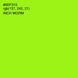 #9DF315 - Inch Worm Color Image