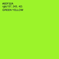 #9DF32A - Green Yellow Color Image