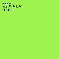 #9DF34C - Conifer Color Image