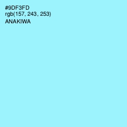 #9DF3FD - Anakiwa Color Image