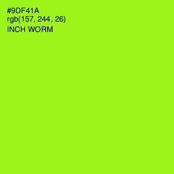 #9DF41A - Inch Worm Color Image