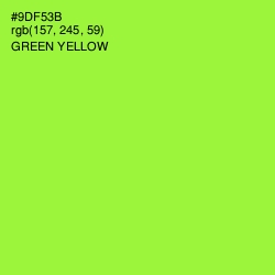 #9DF53B - Green Yellow Color Image