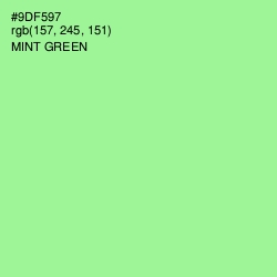 #9DF597 - Mint Green Color Image