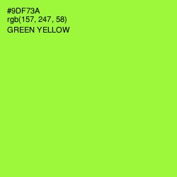 #9DF73A - Green Yellow Color Image