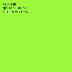 #9DF93B - Green Yellow Color Image