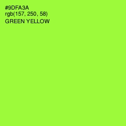 #9DFA3A - Green Yellow Color Image