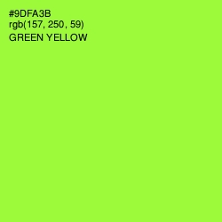 #9DFA3B - Green Yellow Color Image