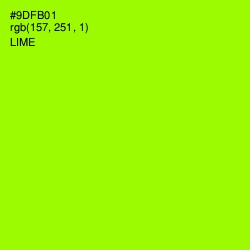 #9DFB01 - Lime Color Image