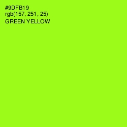 #9DFB19 - Green Yellow Color Image
