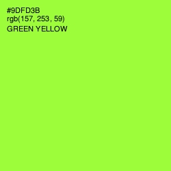 #9DFD3B - Green Yellow Color Image