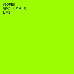 #9DFE01 - Lime Color Image