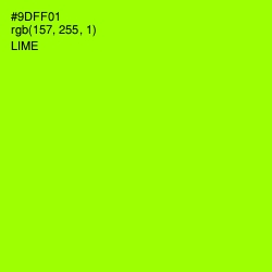 #9DFF01 - Lime Color Image
