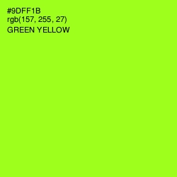 #9DFF1B - Green Yellow Color Image