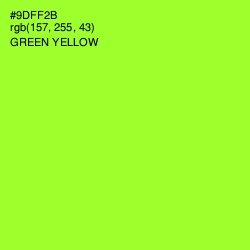 #9DFF2B - Green Yellow Color Image