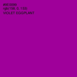 #9E0099 - Violet Eggplant Color Image