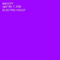 #9E07FF - Electric Violet Color Image