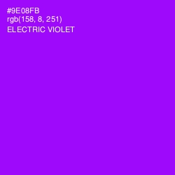 #9E08FB - Electric Violet Color Image