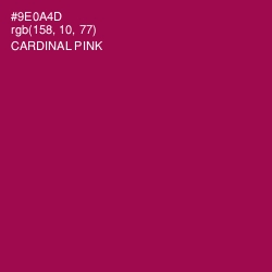 #9E0A4D - Cardinal Pink Color Image
