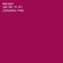 #9E0A51 - Cardinal Pink Color Image