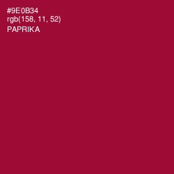 #9E0B34 - Paprika Color Image