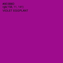 #9E0B8D - Violet Eggplant Color Image