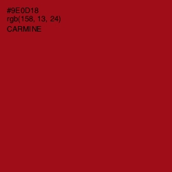 #9E0D18 - Carmine Color Image