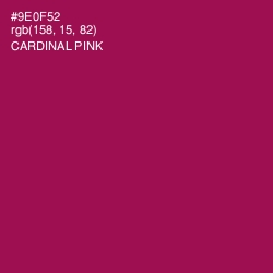 #9E0F52 - Cardinal Pink Color Image