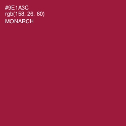 #9E1A3C - Monarch Color Image