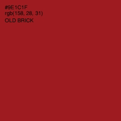 #9E1C1F - Old Brick Color Image