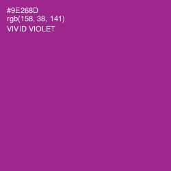 #9E268D - Vivid Violet Color Image