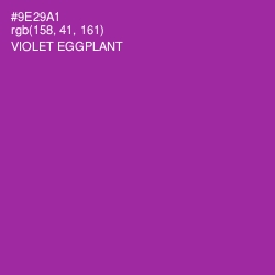 #9E29A1 - Violet Eggplant Color Image