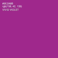 #9E2A8B - Vivid Violet Color Image