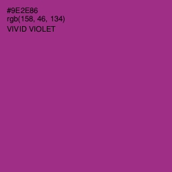 #9E2E86 - Vivid Violet Color Image