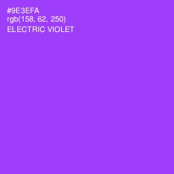 #9E3EFA - Electric Violet Color Image