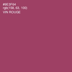 #9E3F64 - Vin Rouge Color Image