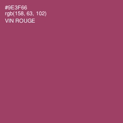 #9E3F66 - Vin Rouge Color Image