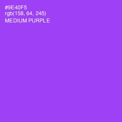 #9E40F5 - Medium Purple Color Image