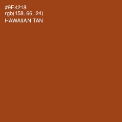 #9E4218 - Hawaiian Tan Color Image