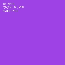#9E42E6 - Amethyst Color Image