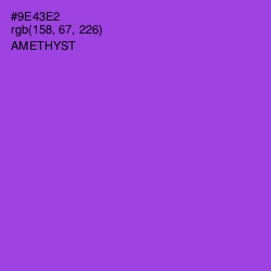 #9E43E2 - Amethyst Color Image