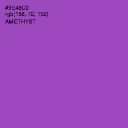 #9E48C0 - Amethyst Color Image